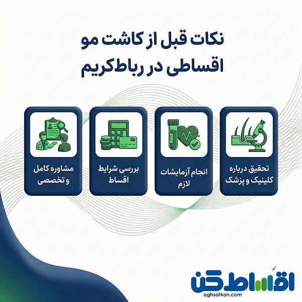 مزایای کاشت مو اقساطی در رباطکریم